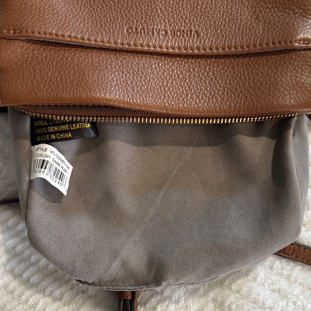 Vince Camuto Tan Leather Crossbody Bag - Picture 9 of 16